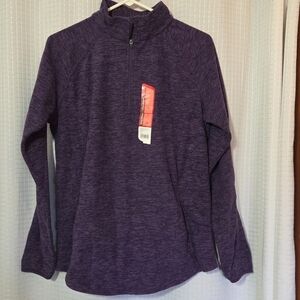 BCG  Active Basics Women’s Large 1/4 Zip Loganberry Purple NWT